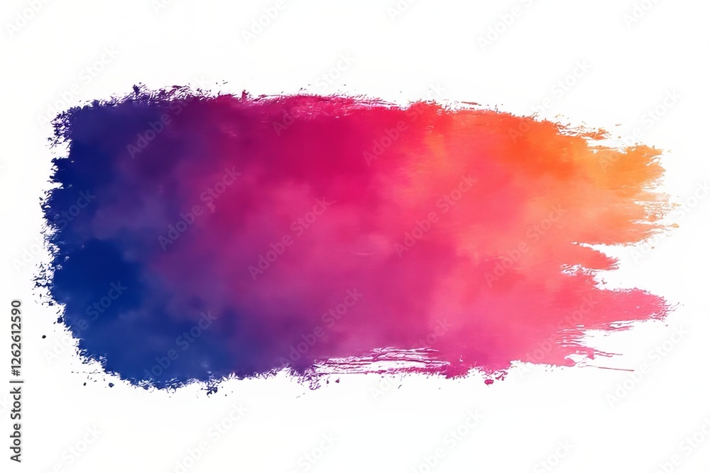 Obraz premium Vibrant Watercolor Paint Stroke Gradient Design