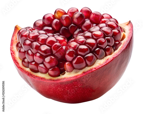 pomegranate fresh raw peeled fruit isolated on transparent background png