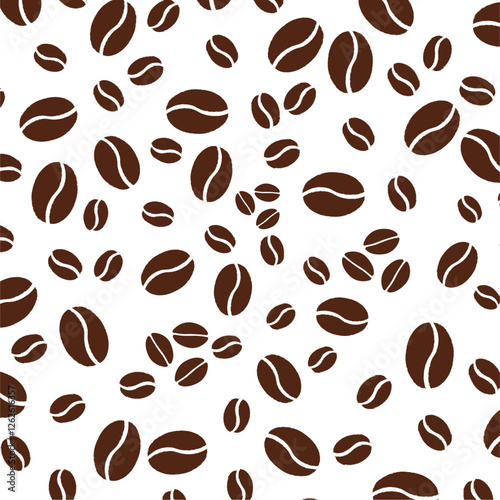 coffee beans seamless pattern