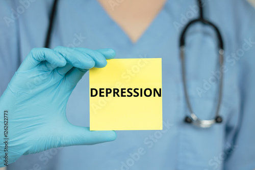 Depression names of diseases doctor background