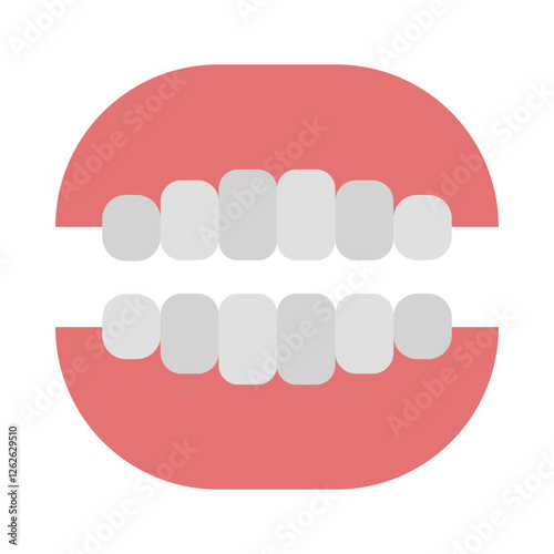 Denture flat icon