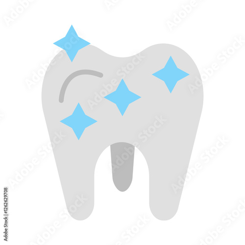 Tooth whitening flat icon