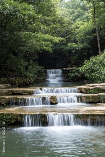 Stress management techniques for tranquility in peaceful natural environments featuring gentle water sounds and vibrant plant life.