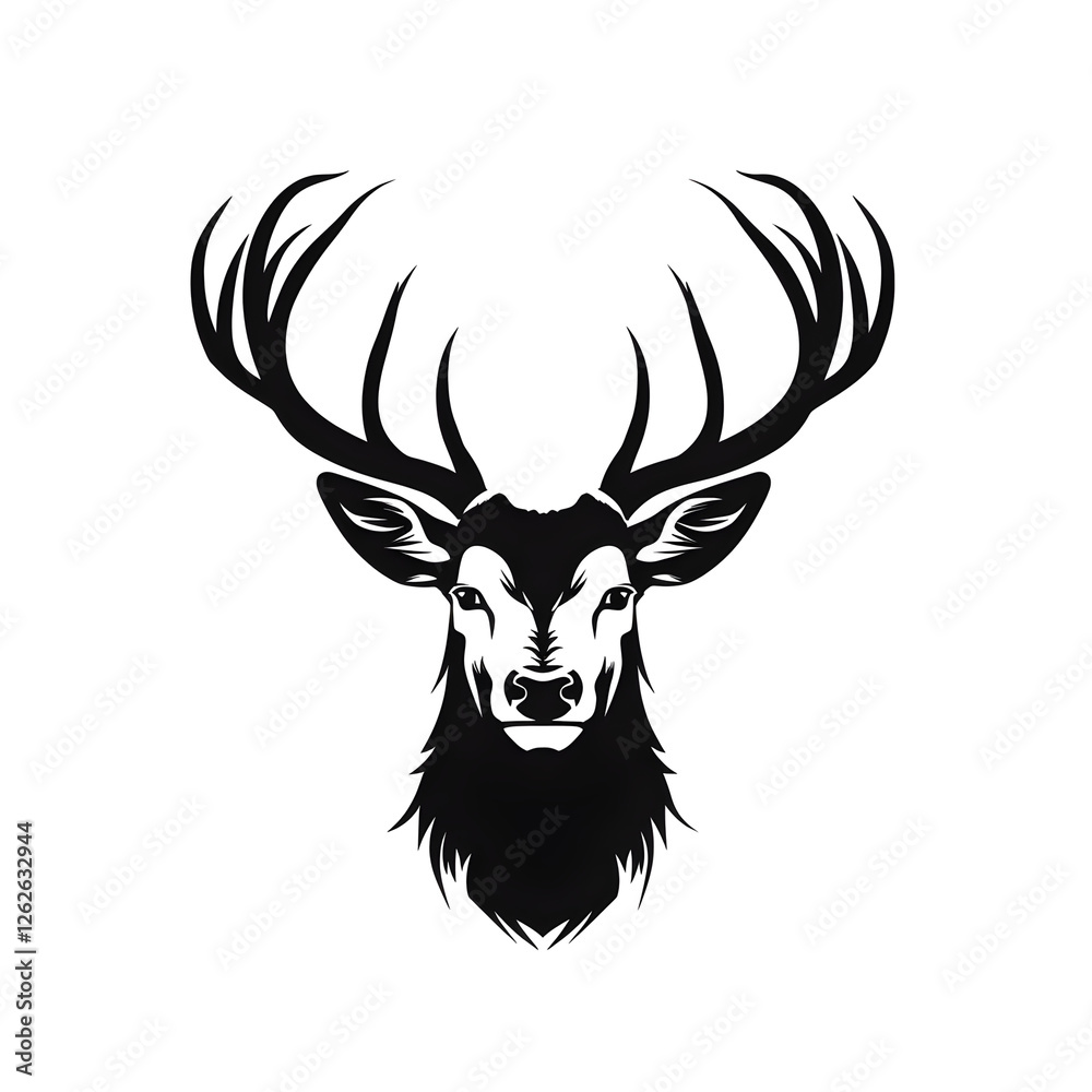 Fototapeta premium deer head silhouette
