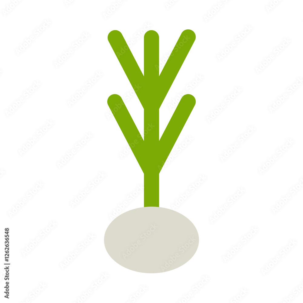 Fototapeta premium Spring onions flat icon