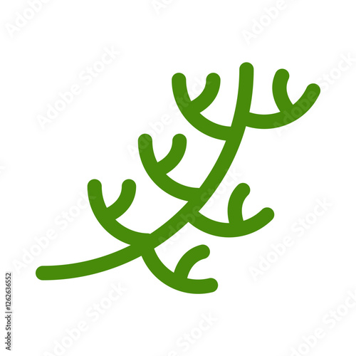 Dill leaves flat icon