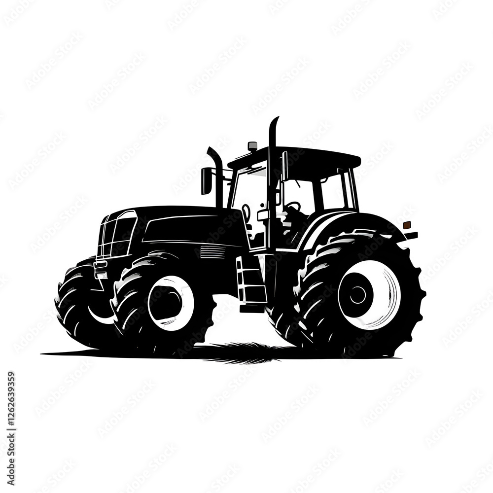 Obraz premium tractor silhouette