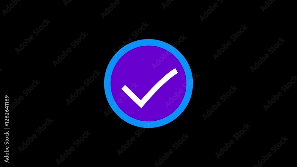 Animation in motion graphics of a check marks symbols. Symbolizing right. Animation in motion graphics of a check marks symbols. Symbolizing right.