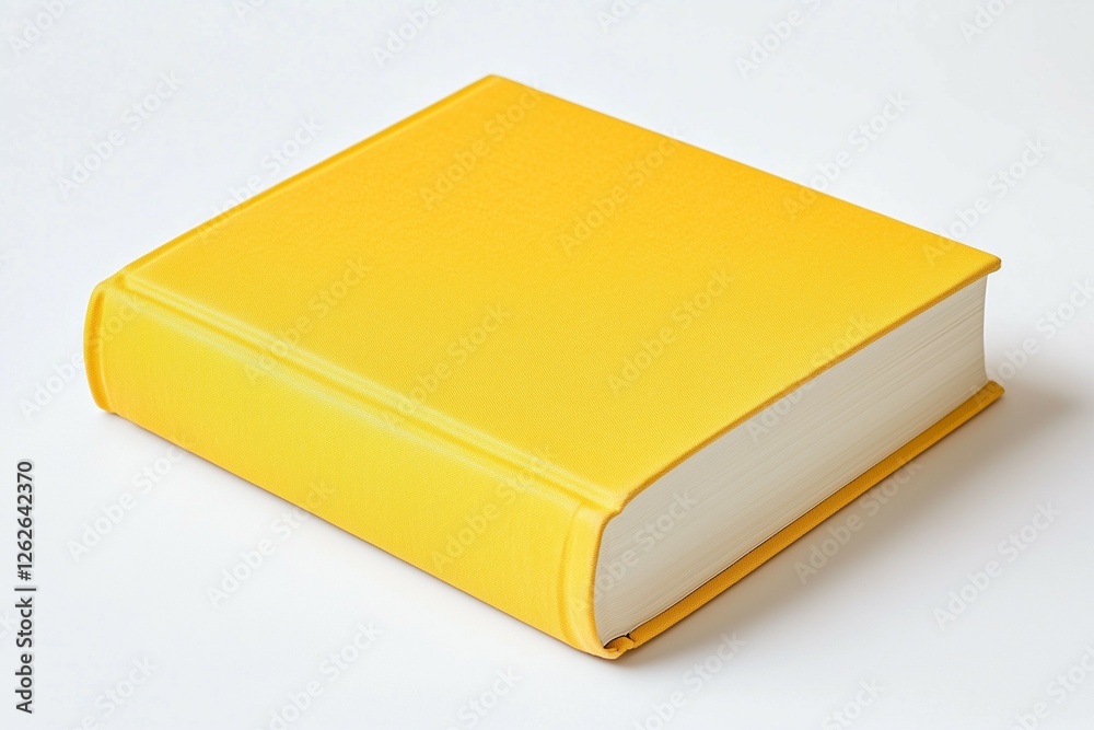a yellow cover book on isolated white background a yellow cover book on isolated white background
