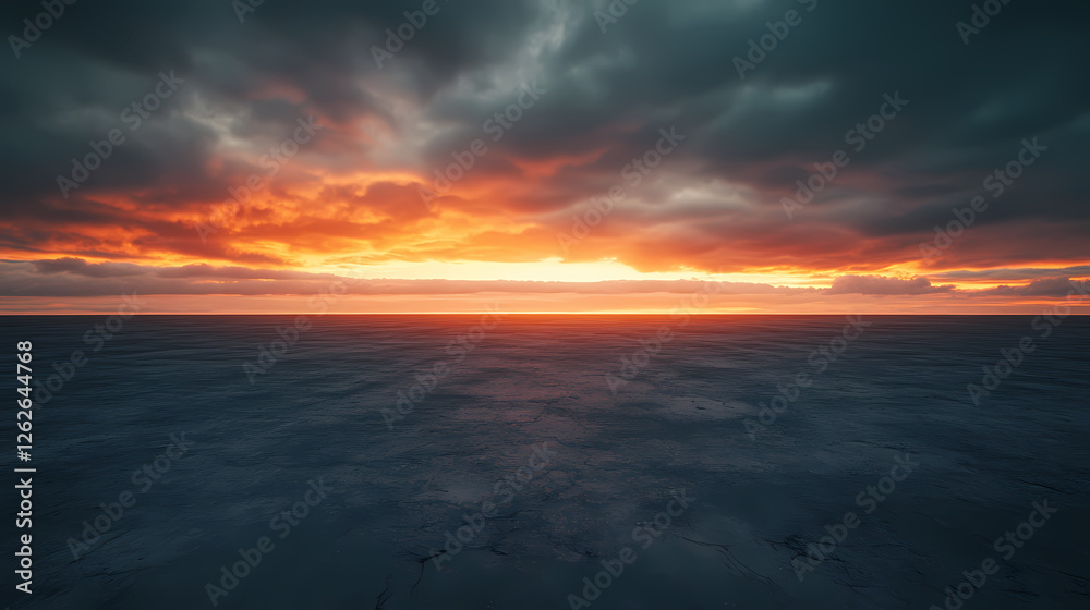 Fototapeta premium Serene Sunset Over the Ocean