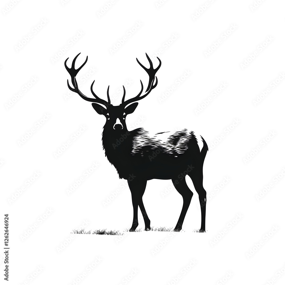 Obraz premium a reindeer silhouette