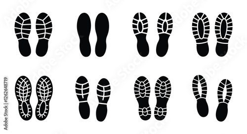 Fotografie Shoe soles silhouettes collection