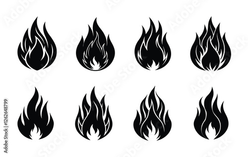 Fotografie Fire icon set