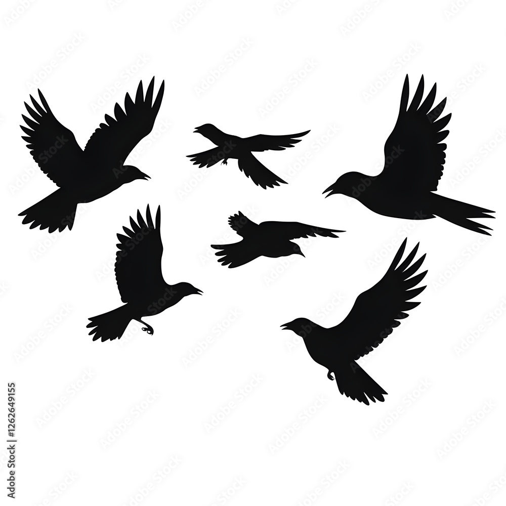 ravens flying silhouette ravens flying silhouette