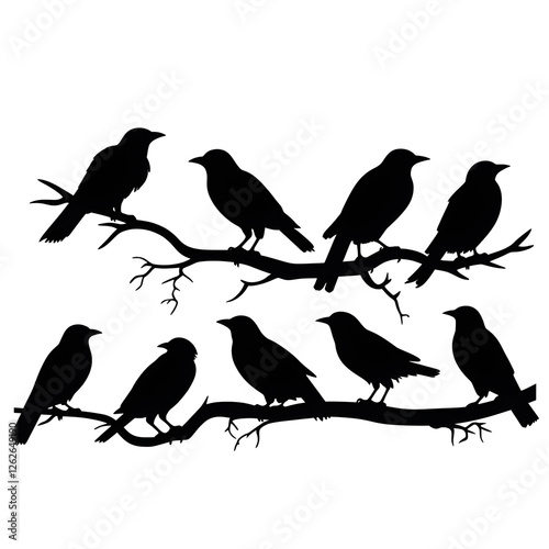 Wallpaper Mural birds clipart silhouette Torontodigital.ca