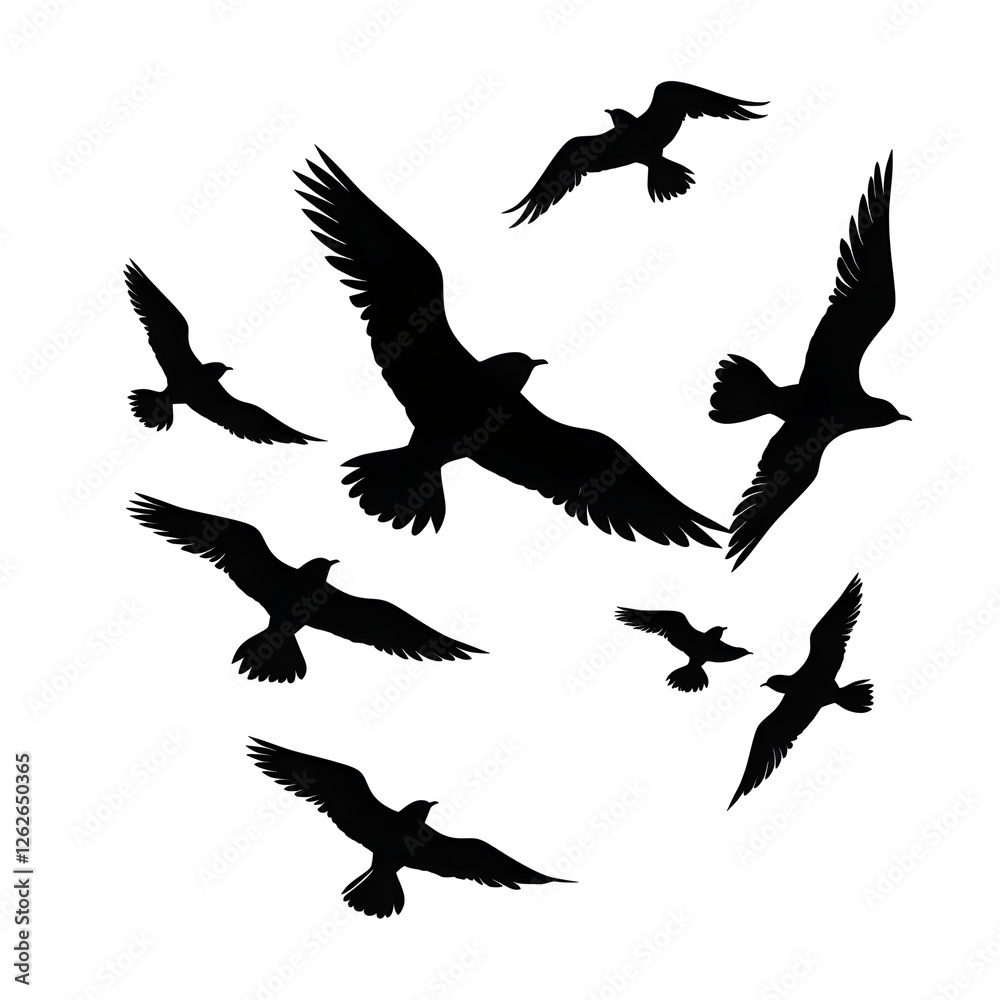 Obraz premium seagulls silhouette