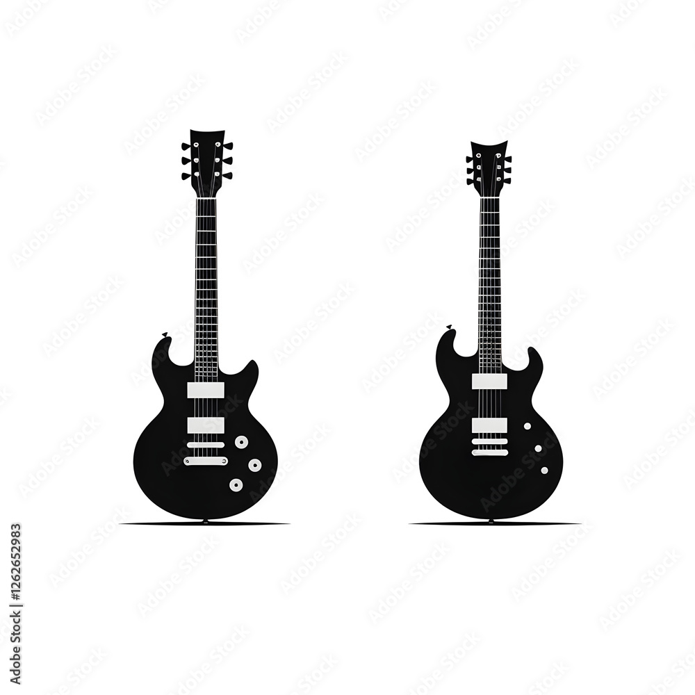 Obraz premium guitars silhouette