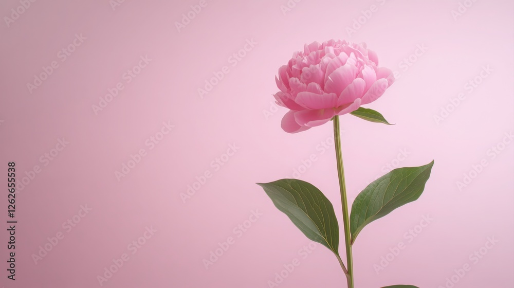 peony flowers are a beautiful concept. Pink peony flower against a soft pink background. peony flowers are a beautiful concept. Pink peony flower against a soft pink background.