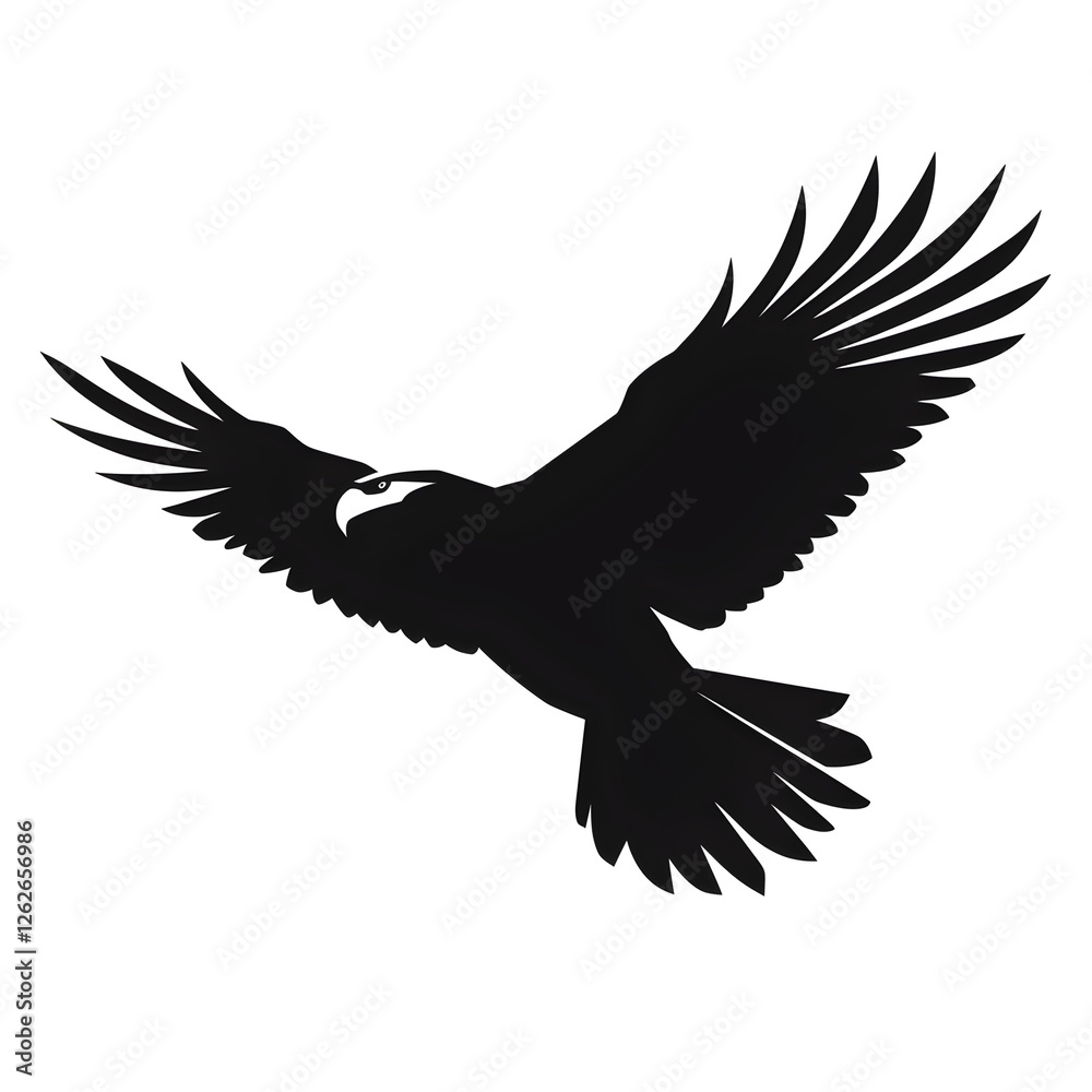 Naklejka premium eagle flying silhouette