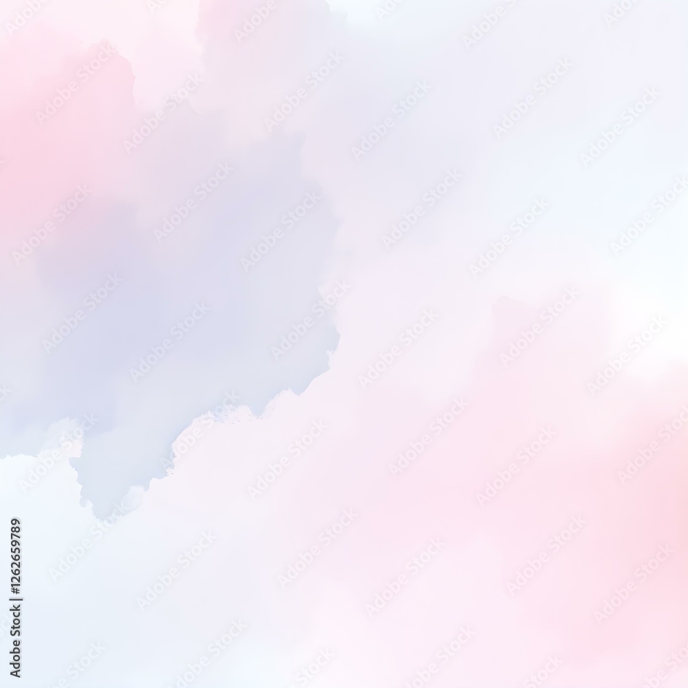 Obraz premium Abstract Watercolor Wash: A dreamy and ethereal background with soft, blended hues of pink, purple, and blue evokes a sense of tranquility and serenity. perfect for minimalist designs.