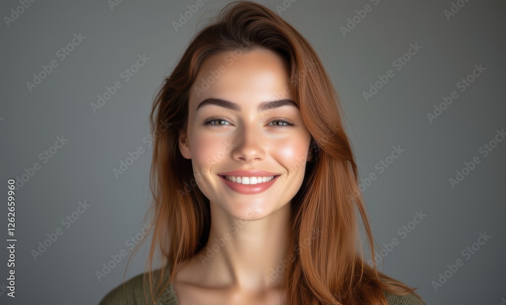 Beautiful smiling woman with long hair Beautiful smiling woman with long hair