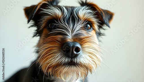 Glen of Imaal Terrier with wiry coat and bright eyes in soft natural lighting