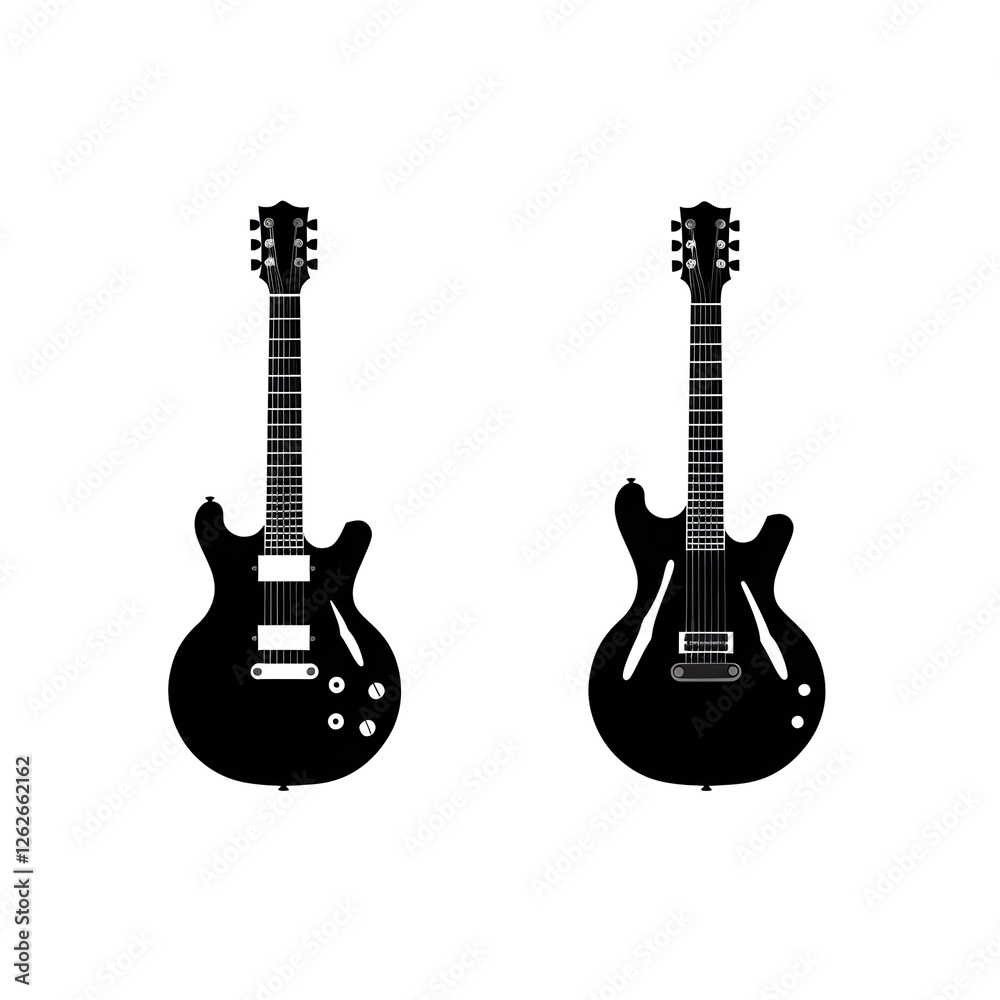 Naklejka premium guitars silhouette