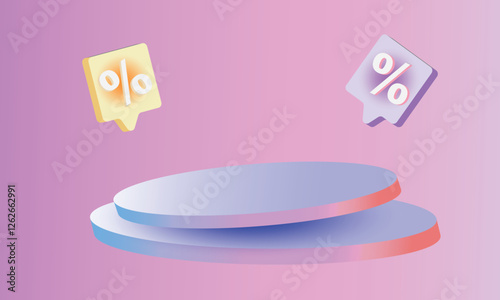 Colorful composition of catwalk special offer with discount