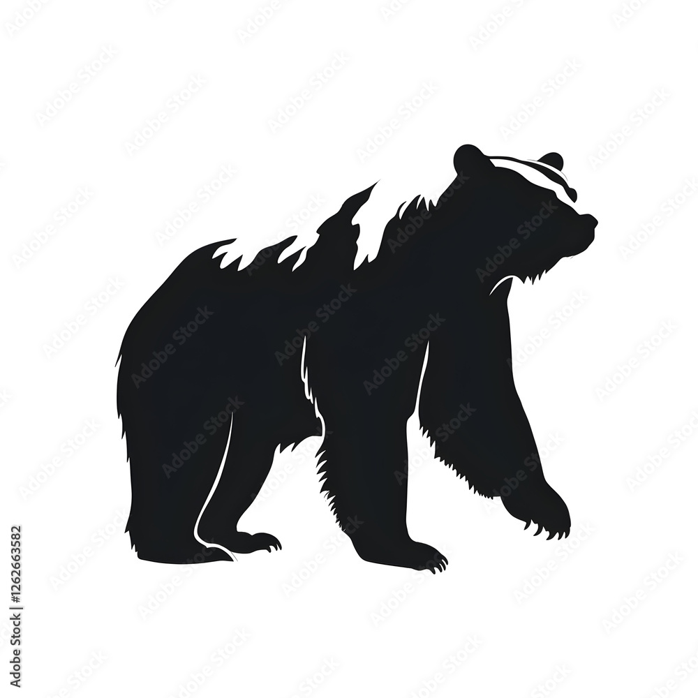 Fototapeta premium a polar bear silhouette