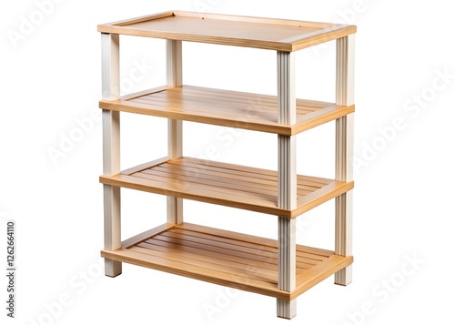 plastic shelf unit isolated on a white background
