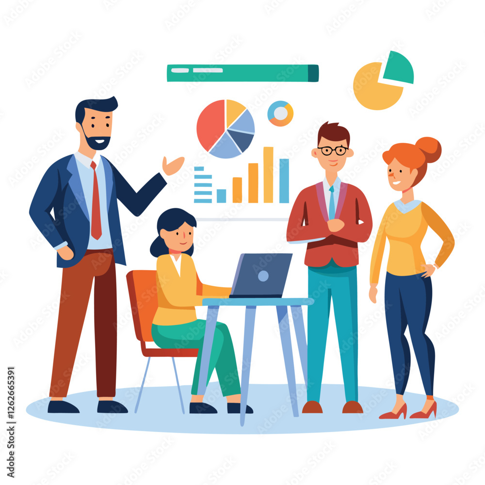 business meeting presentation vector illustration 2 business meeting presentation vector illustration 2
