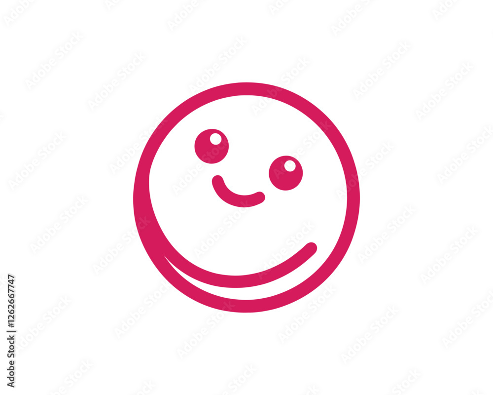Fototapeta premium happy smiley face logo design template