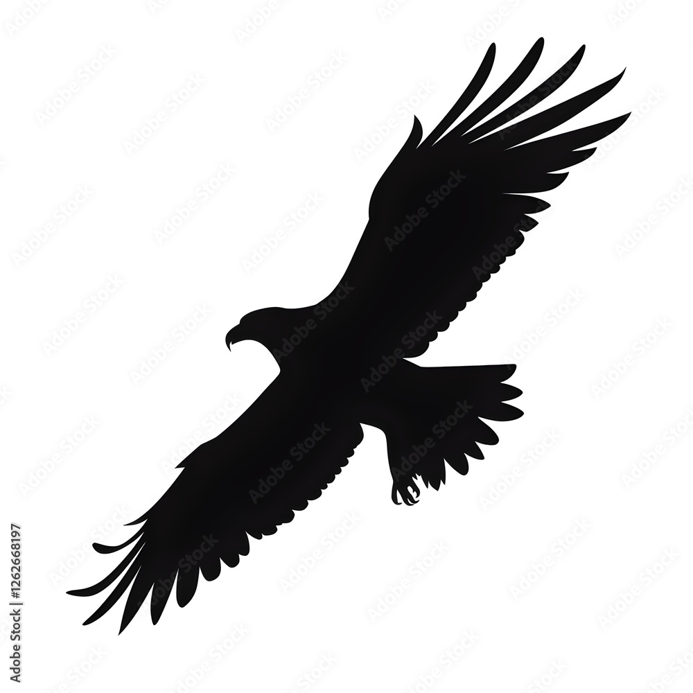Obraz premium eagle flight silhouette