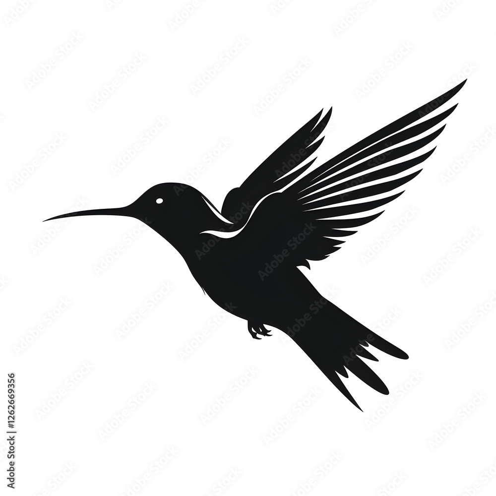 Fototapeta premium hummingbird silhouette