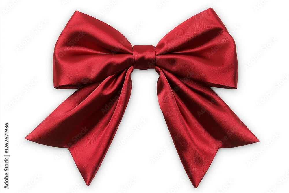 An elegant red ribbon bow for gift box decoration, this festive ornament is shiny and comes as an isolated PNG on a transparent background, making it perfect for Christmas, birthday, and holiday gift An elegant red ribbon bow for gift box decoration, this festive ornament is shiny and comes as an isolated PNG on a transparent background, making it perfect for Christmas, birthday, and holiday gift