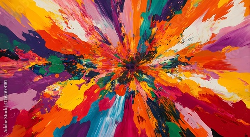Wallpaper Mural A colorful splash of vibrant colors, representing creative energy and passion. A combination of different colors that represents creative art. Torontodigital.ca