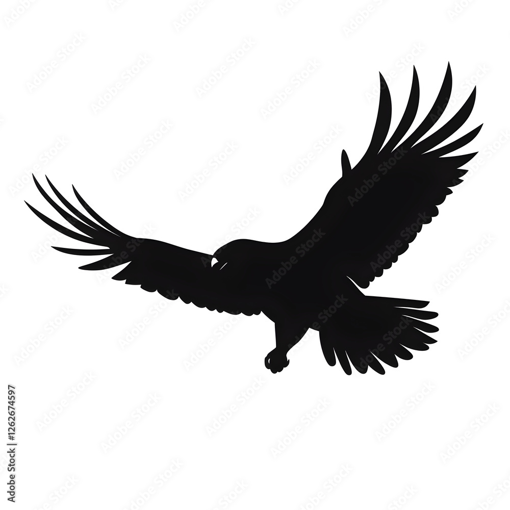 Obraz premium eagle flying silhouette