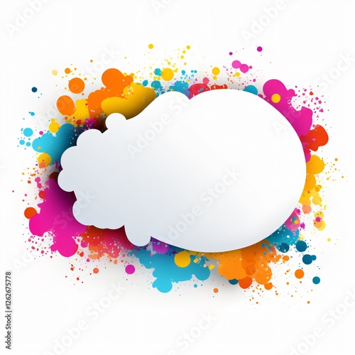 Isolated Speech Bubble on White Background