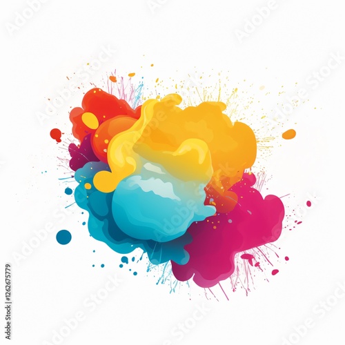 Blank speech bubble on white background