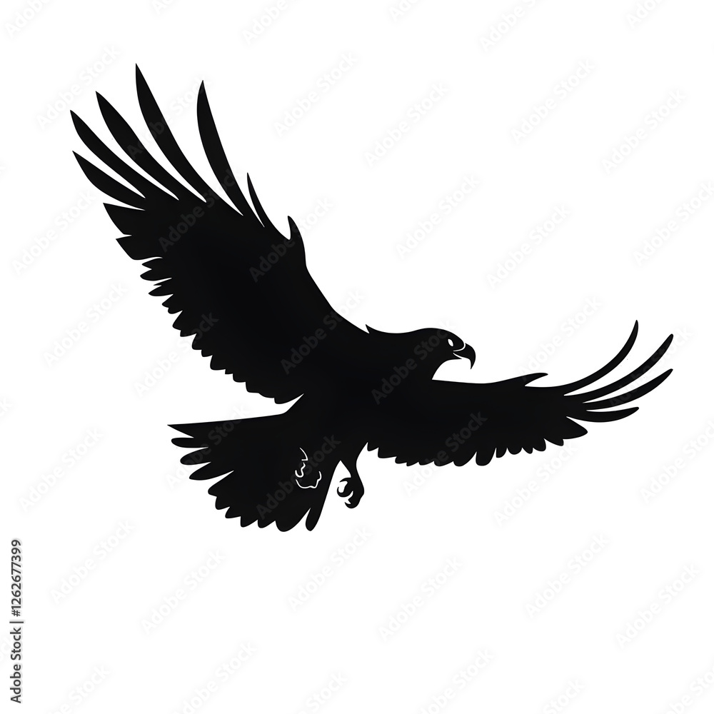 Obraz premium flying eagle silhouette