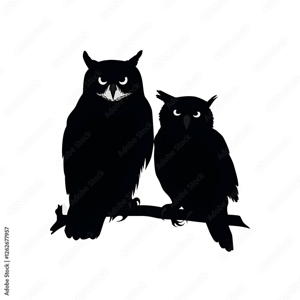 owls silhouette owls silhouette