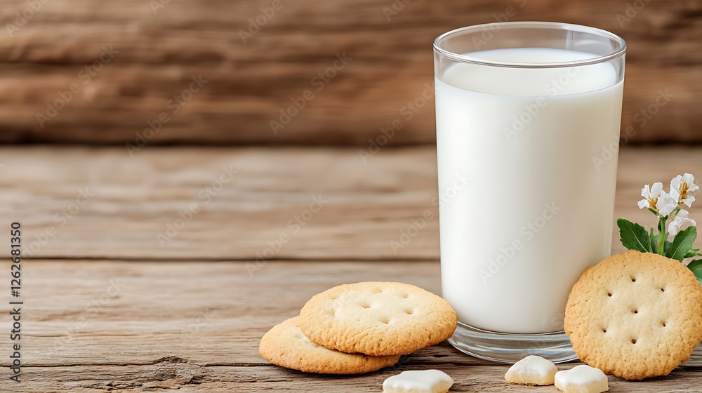 Milk and cookies delight cozy kitchen food photography warm atmosphere close-up comfort snack Milk and cookies delight cozy kitchen food photography warm atmosphere close-up comfort snack