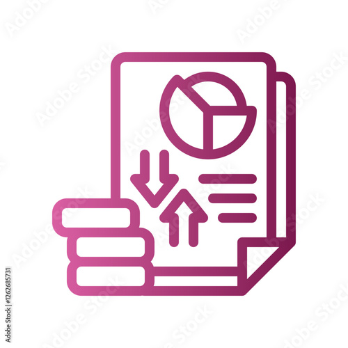 income report gradient icon