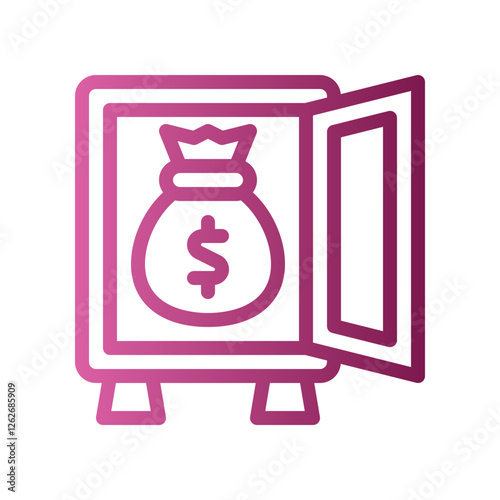 cash reserve gradient icon