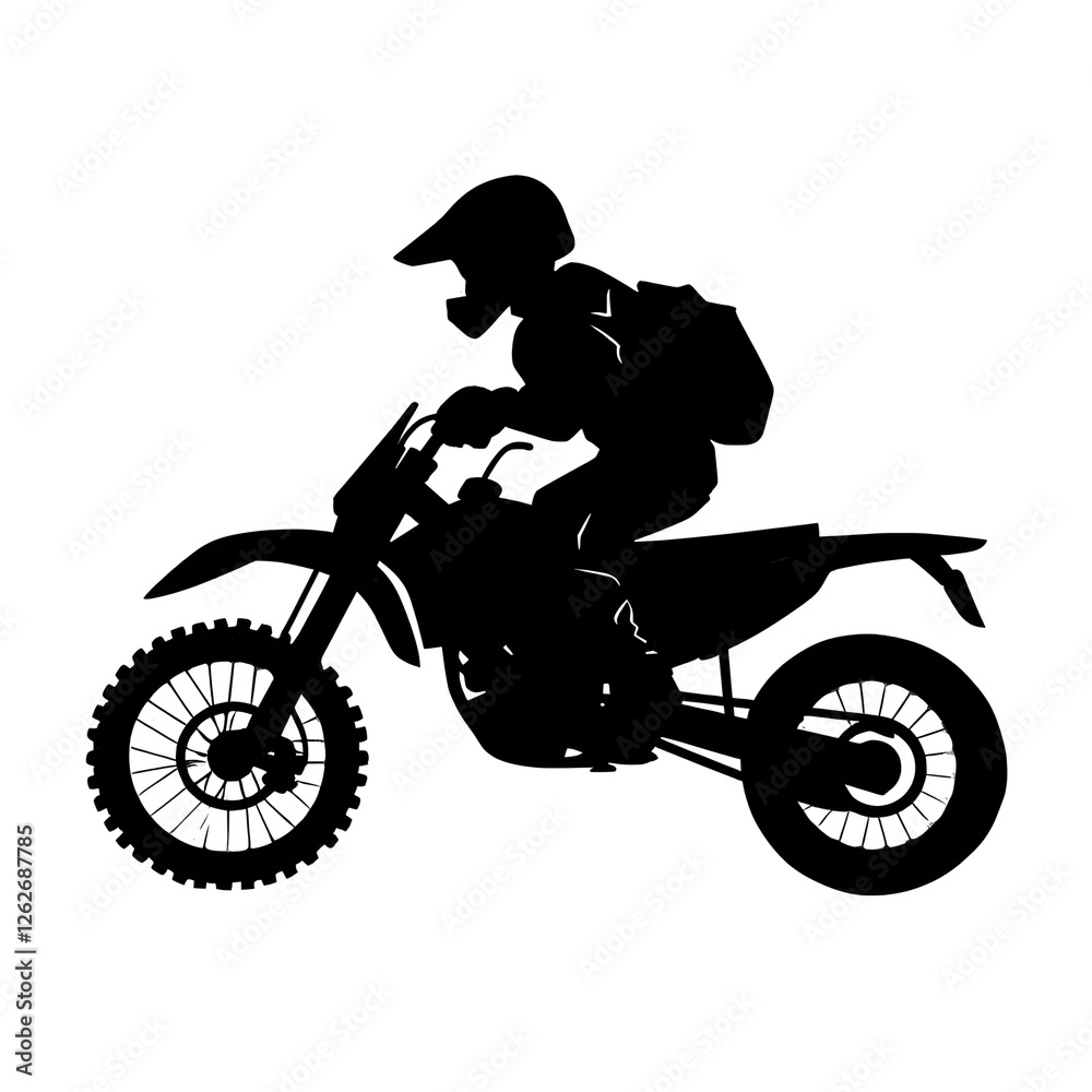 Fototapeta premium dirt bike silhouette
