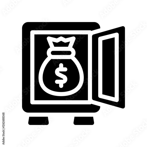 cash reserve glyph icon