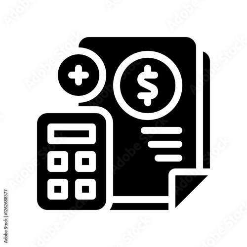 expense tracking glyph icon