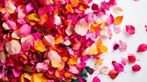 autumn fall leaf in vivid colors isolated on a transparent background featuring an overlay texture