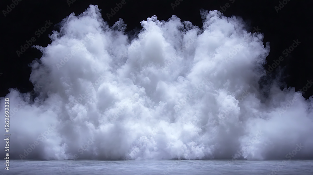 Fototapeta premium Ethereal Cloudscape Emerging on a Mysterious Plane a Dreamy Presentation Background with Smoke Effects