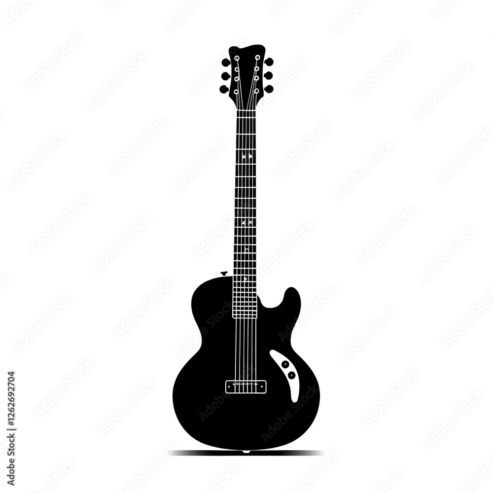 Naklejka premium a guitar silhouette